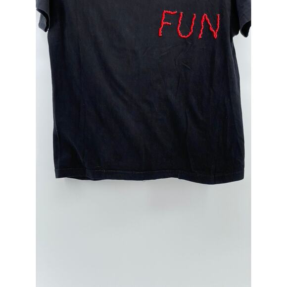 UNBRANDED Men's Black-Red Embroidered Crewneck Short Sleeve Casual T-Shirt SZ S - Picture 6 of 9